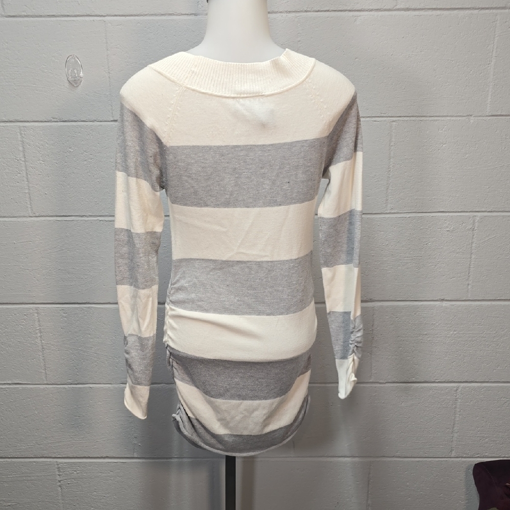 Love Always Cream Gray And White Dress - Picture 5 of 8